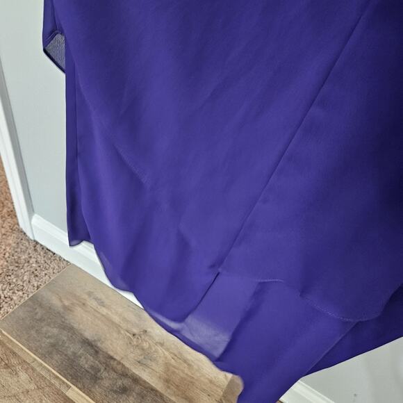 Lillie Rubin Purple Evening Formal Maxi Two Piece Dress Cardigan Size 8 Occasion - Picture 7 of 16